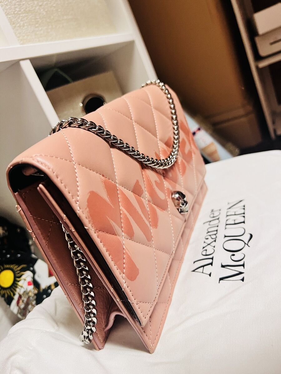 Alexander McQueen Graffiti Skull Quilted Leather Crossbody Alexander McQueen Graffiti Skull Quilted Leather Crossbody