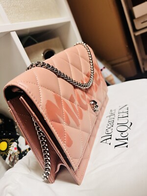 Alexander McQueen Graffiti Skull Quilted Leather Crossbody Alexander McQueen Graffiti Skull Quilted Leather Crossbody