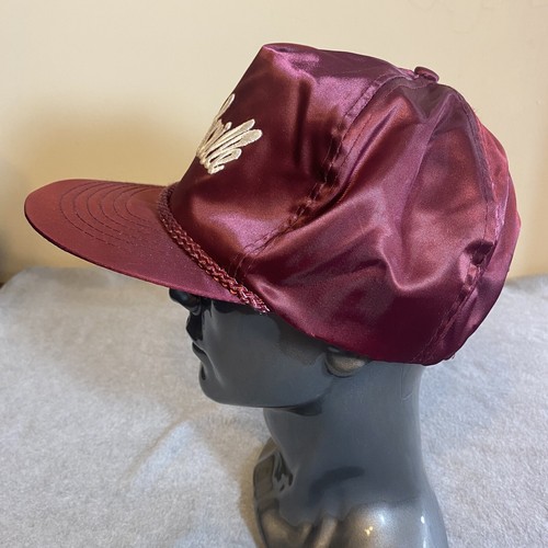 Vintage Nashville Trucker Hat Red White Cap Snapback Rope Embroidered 90s - Picture 4 of 8