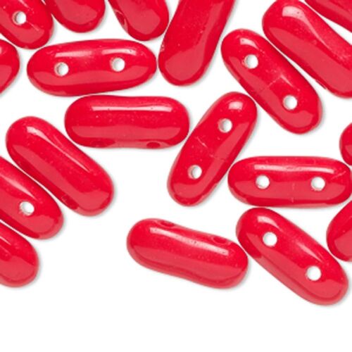 10 Czech Glass 9mm Long Oval Capsule Pill Bar Loose Beads With 2 Twin Holes - Picture 3 of 11