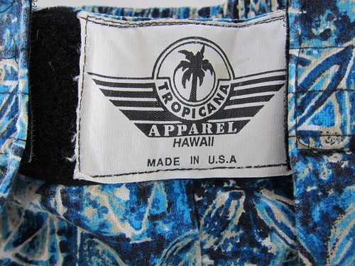 VTG Tropicana Apparel Hawaii Blue Fish Hook And Loop Waist Wide Leg Men Pant M-L - Picture 3 of 6