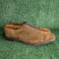 Allen Edmonds Strand Cap Toe Oxford Dress Shoes Mens 10 Brown Suede