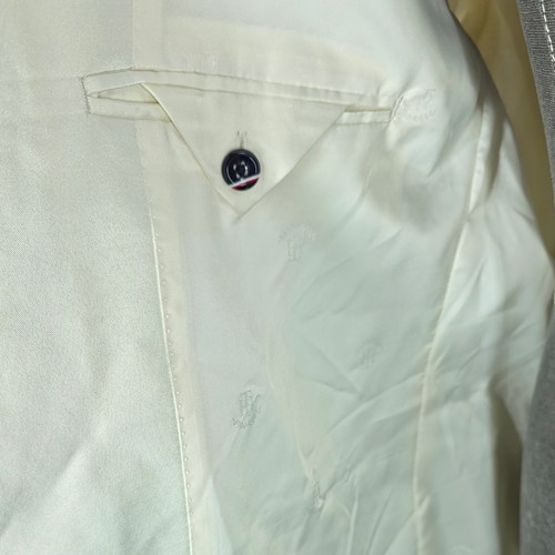 Tommy Hilfiger Tuxedo Jacket Mens 46R White Wool Blend Shelby Two Button Suit - Picture 8 of 10