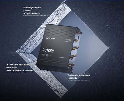 Teltonika RUTC50 Industrie 5G Mobilfunk WLAN Router WiFi 6 Dual SIM GNSS Docker - 第 1/3 張圖片