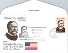 S08-5571, PRESIDENTS OF USA, CHESTER A. ARTHUR, ARTMASTER FDC