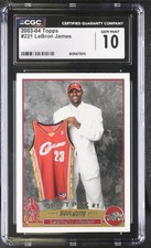 2003/04 Topps Lebron James #221 Rookie RC Cleveland Cavs CGC 10 Gem Mint