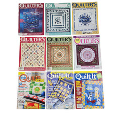 Lot of 9 Quilters Newsletter  Quilt It Magazines with Quilt Pattern Sections