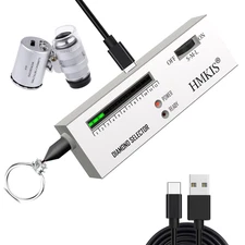 Diamond Tester Pen, Professional Jewelry Diamond Tester with 60X Jewelry Loupe M