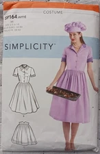 Simplicity I Love Lucy Candy Shop Costume Sewing Pattern, Sz 6- 14 Uncut