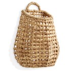 Open Weave Wall Hanging Basket, Storage for Plants and Flowers, Natural Hyacinth