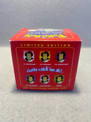 pokemon 23k gold plated trading card poliwhirl box only - Picture 3 of 5