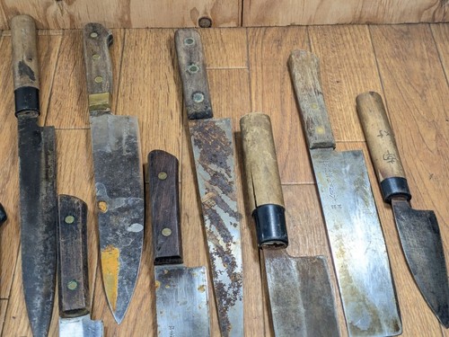 Damaged Lot of Japanese Chef's Kitchen Knives Broken from Japan XA600 - Picture 8 of 21