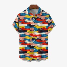 Mens Colorful Dachshund Casual Short Sleeve Shirt 2405000207