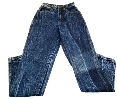 #ad Vintage 80s Acid Wash Jeans Women#x27;s 2 Stefano High Rise Tapered Mom Jeans Cotton $22.40