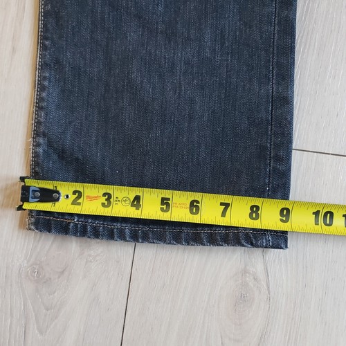 Jeans Levis 501 para hombre 36x32 vintage pierna recta botón mosca lavado oscuro denim - Imagen 8 de 11