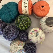 Lot Of Yarn -  Wool Cotton Various Brands Styles Knitting ~ Great Assortment  NM
