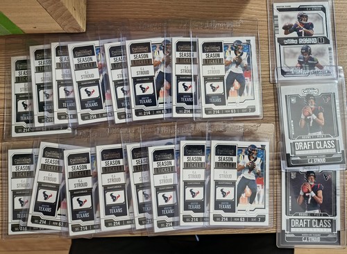 2023 Panini Contenders CJ Stroud R.C. Lot - Rookie of the Year insgesamt 19 Karten