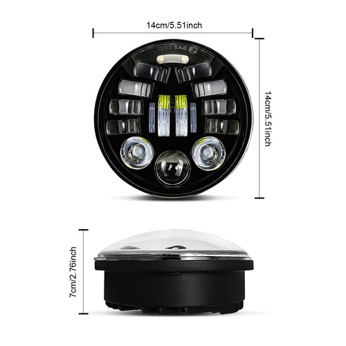 4pcs DOT 5 3/4" 5.75"inch LED Headlights HI/LO DRL For GMC 1500 2500 Series - Picture 13 of 13