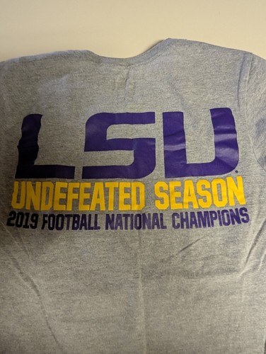 LSU Tigers Football Nike 'Best Team Of All Time' 2019 National Champions Men's S - Picture 11 of 14