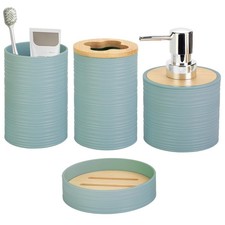 4 Pieces Bathroom Set, Bathroom Accessory Set with Soap Dispenser and Toothbr...