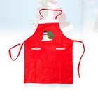  Christmas Aprons Non-woven Fabrics Printed Aprons Washable Durable for Waiter