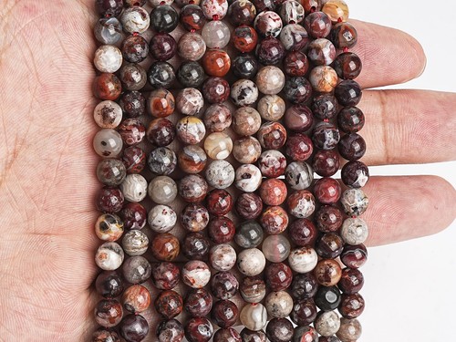 Natural Red Mexican Crazy Lace Agate Beads AA Round Loose Beads 6MM 8MM 10MM - Picture 2 of 7