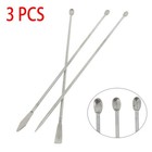 3 PCS Spoons Accessories Anti-rust For Lab Powder Measuring Silver Spatula