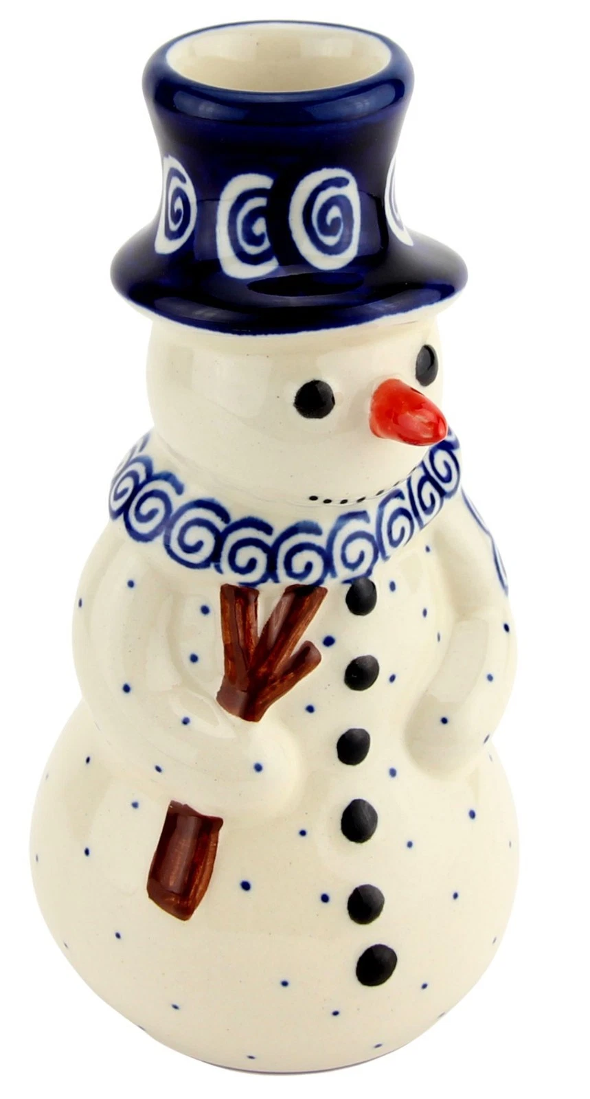 Zaklady Ceramiczne Snowman Candlestick Holder