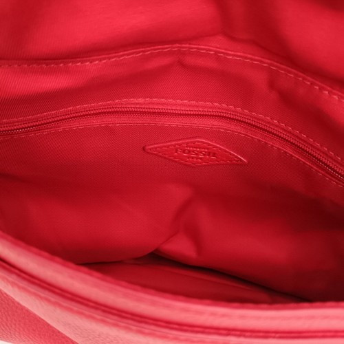 Fossil Red Leather Handbag Women's Casual Shoulder Bag With Dust Bag Included - Picture 14 of 24