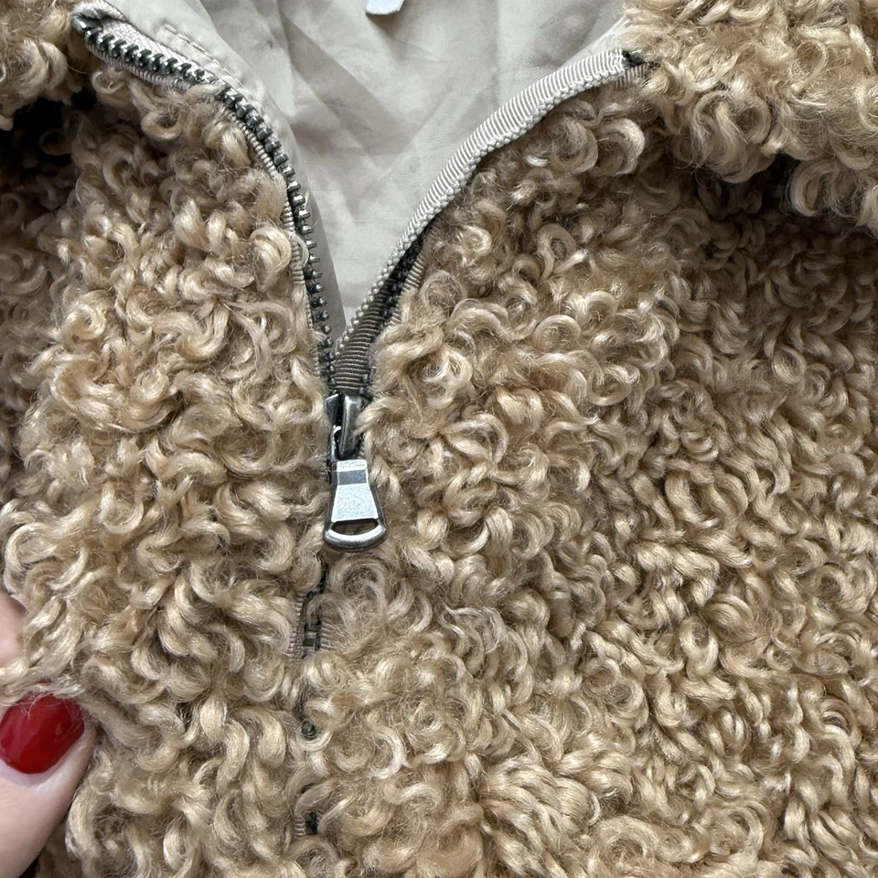 Chaqueta con cuello cremallera completa de piel sintética marrón talla grande La Vie Rebecca Taylor Foto 3 de 4