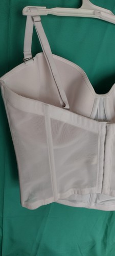 Reggiseno da sposa donna Dominique Ariel con ferretto nascosto linea lunga (40DD #8541 BIANCO - Foto 5 di 14