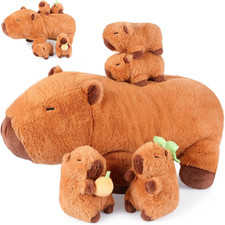 5-In-1 Capybara Stuffed Animals with Babies Inside, 5Pcs Set Capybara Plush with