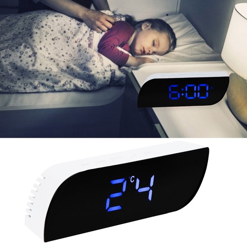 LED Digital Clock 12/24 Hour Conversion Household Bedside Alarm Clock Blue Part. - Picture 15 of 18