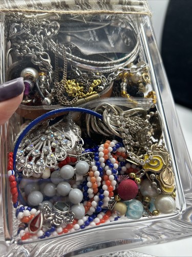 Mystery Jewelry Jar All Wearable Vintage to Modern W Or WO Decorated Jar - Picture 8 of 8
