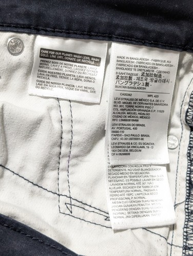 Levi's 511 Navy Blue Chinos Trousers Premium W30 L32 Levis - Picture 11 of 20