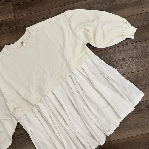 Free People Eleanor Layered Sweatshirt Minidress Size Large New - Picture 6 of 8