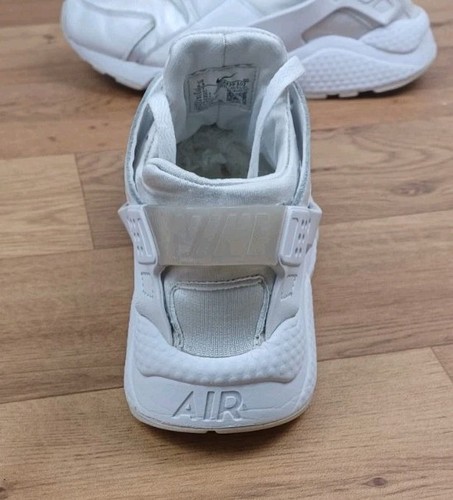 Nike Air Huarache Women's Triple White Lace Up Trainers UK 7 - Picture 13 of 17