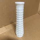 Vintage 9" Milk Glass E.O. Brody Co. Bud Vase #147 Waffle Pattern