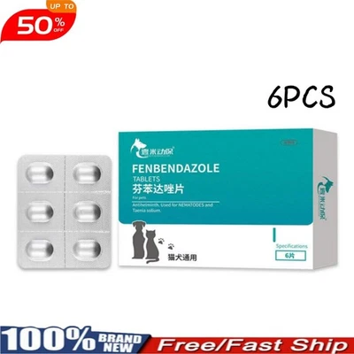 MARKENLOS 6 Pcs Pet Worming Tablets for Dogs Cats Internal Dewormi ng