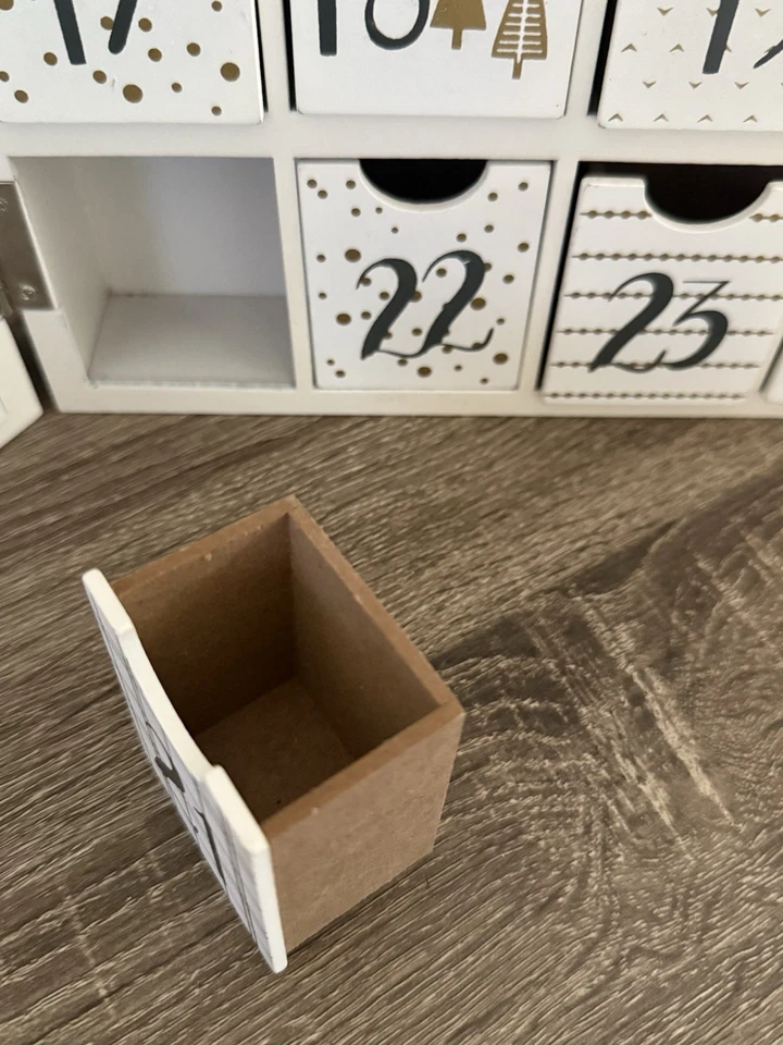 Calendario Navidad Caja Madera 24 Días Cuenta Regresiva Foto 3 de 4