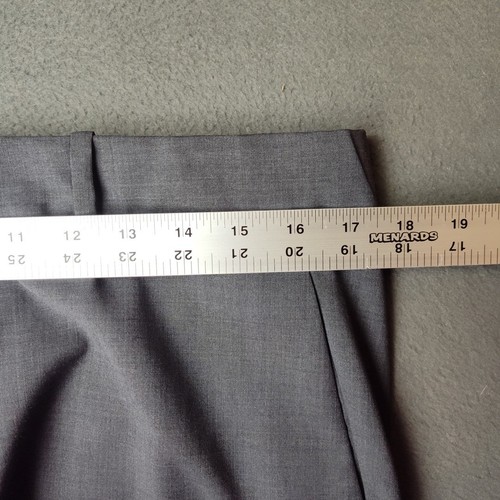 Theory Pants Womens 34x32 Gray Wool Dress Flat Wide Leg Flare Work Office USA - Picture 12 of 14