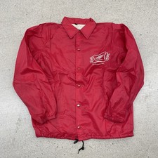 90s Red Miller High Life Nylon Cotton Lined Snap Windbreaker Jacket Size Medium
