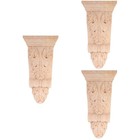 Set of 3 Solid Wood Stigma Beam Support Decorative Corbels for Home Brackets