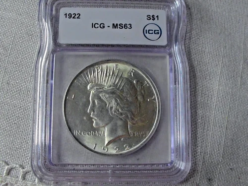 1922 Peace Dollar ICG MS 63-6499520126