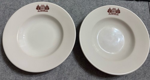 Vtg Huntington Indiana IN 1926 Hotel Lafontaine Soup Bowls Schiller China
