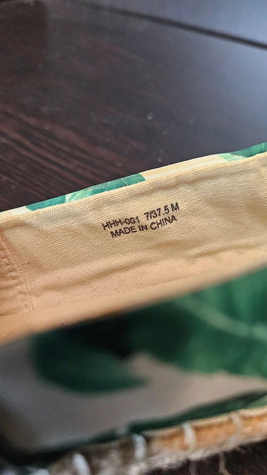 Alpargatas CHINAS Lavandería Hayden Floral Verde, Talla 7.5 Foto 4 de 4