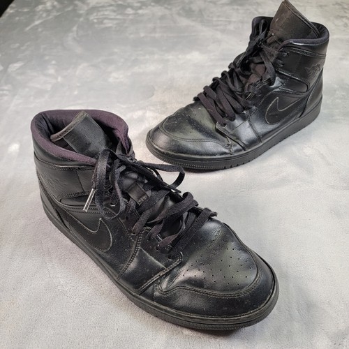 Nike Air Jordan 1 Mid Triple Black Herrenschuhe Größe 11  - Bild 13 von 13