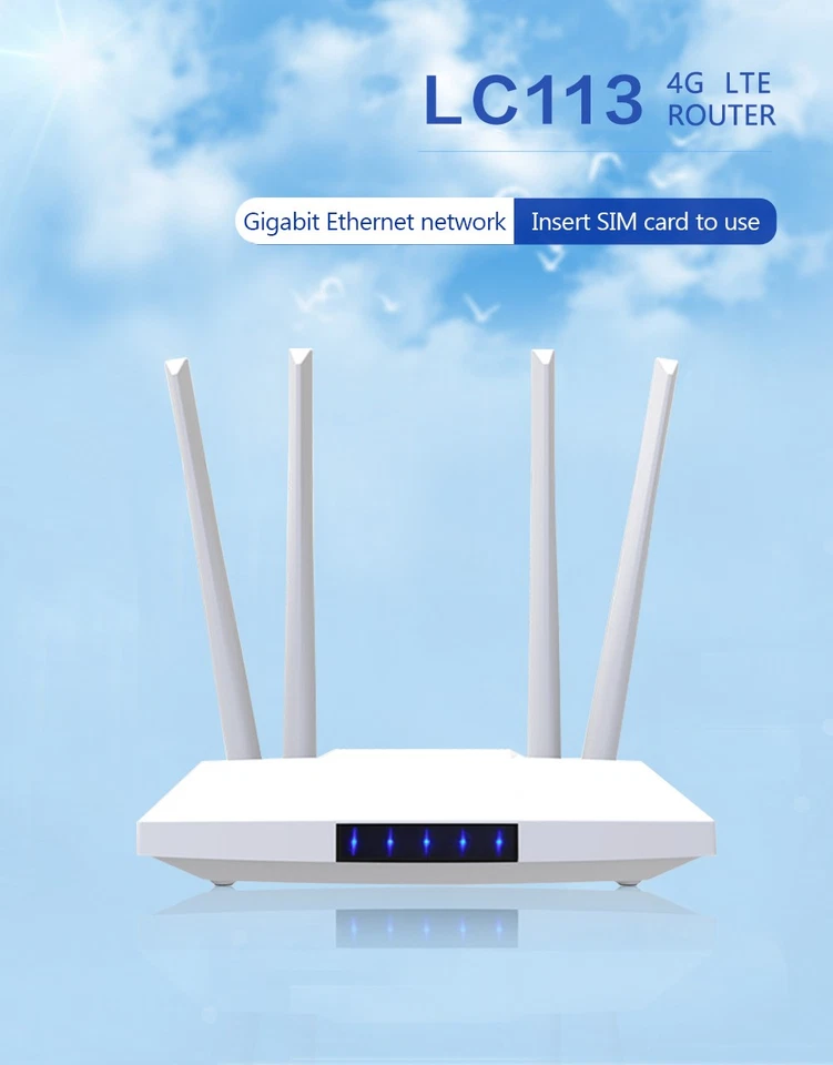 High-speed 300Mbps 4G LTE CPE Home Router Wireless Router With SIM Card Slot - Image 2 of 4