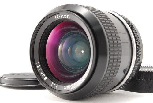 Lente MF gran angular Nikon Nikkor 28 mm f/2,8 no Ai "como nueva" con tapa F,... - Imagen 2 de 8