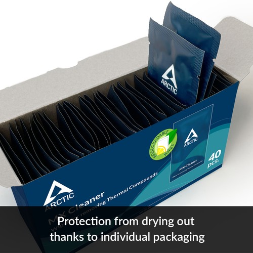ARCTIC MX Cleaner (40 pieces) Cleaning Wipes Remover Thermal Paste GPU CPU PC - Afbeelding 5 van 6